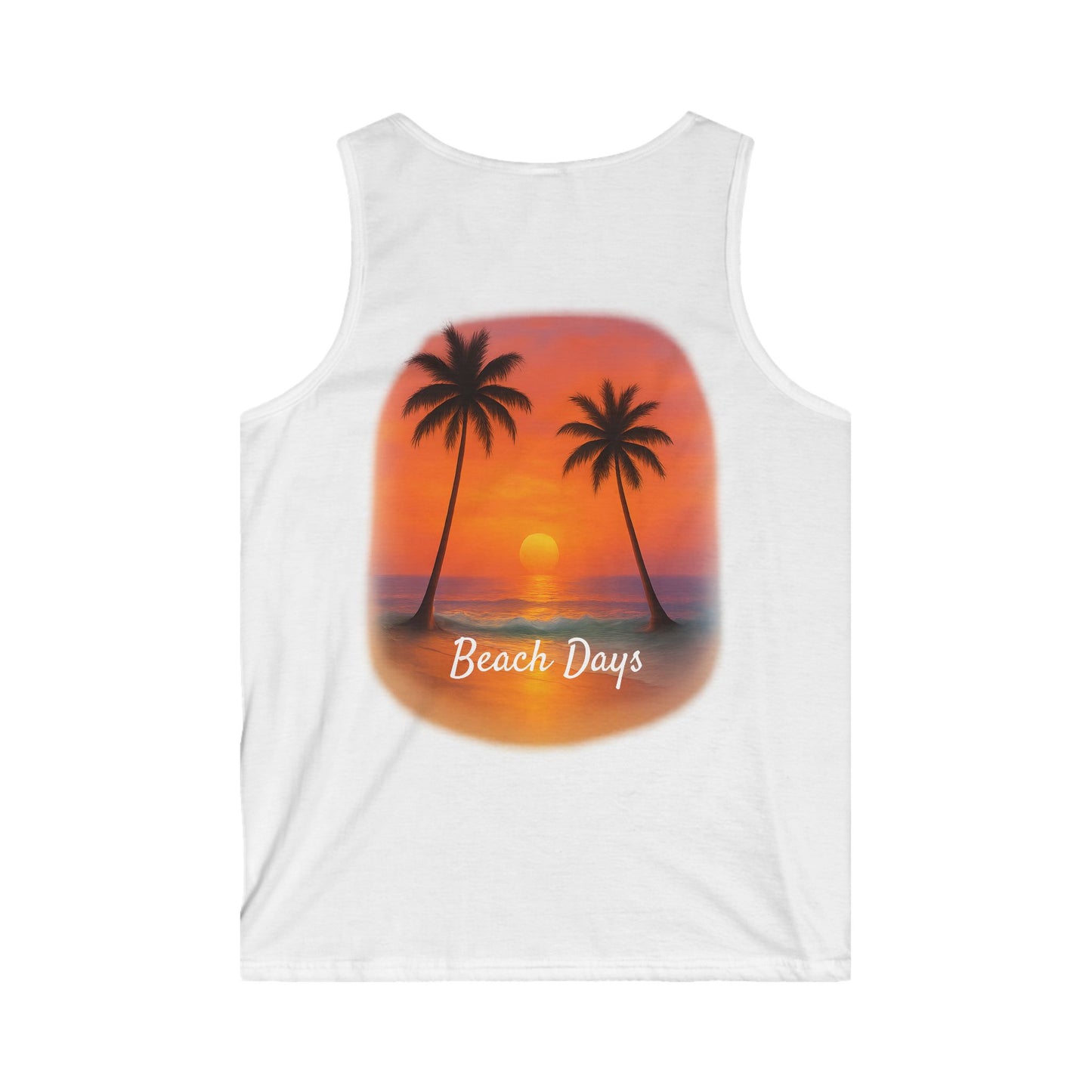 Men's Beach Days Tank Top, Summer Casual Wear, Vacation Outfit, Gift for Him, Outdoor Fun